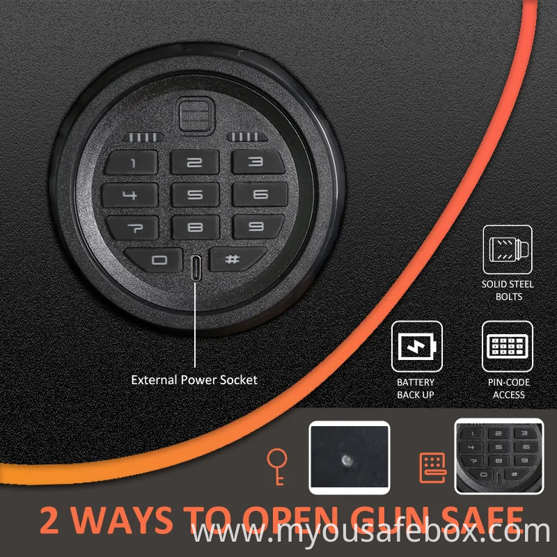 Gun Safes for Home Rifle and Pistols Electronic Gun Security Cabinet